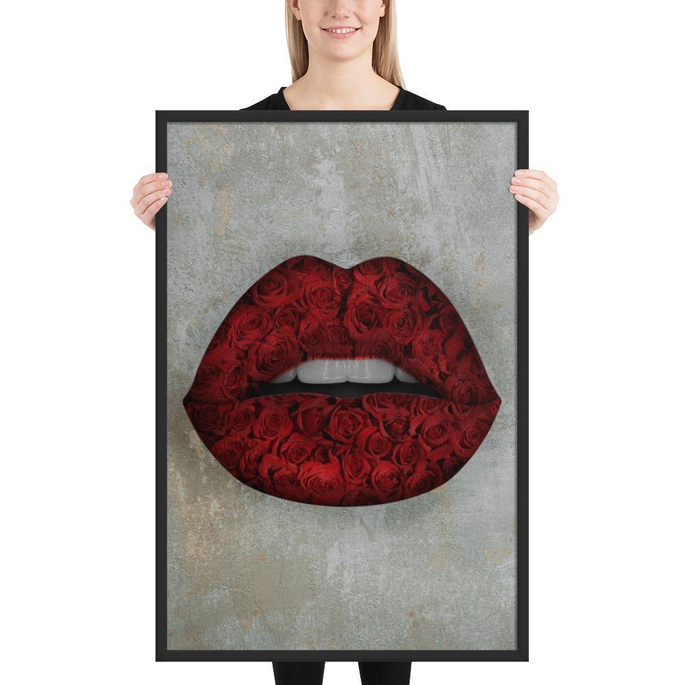 Tableaux Lips Rose Rouge - BusinessNoLimit